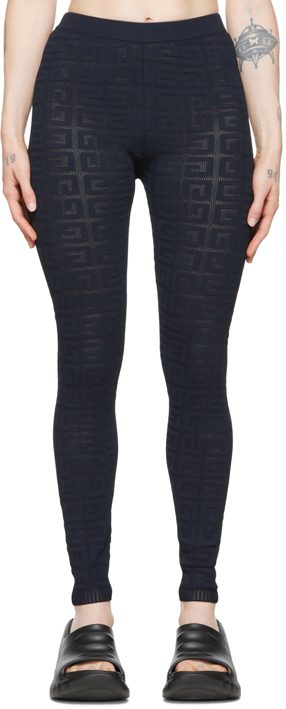 Givenchy Navy Viscose Leggings Givenchy