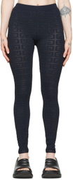 Givenchy Navy Viscose Leggings