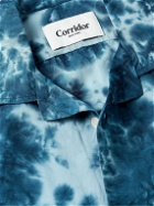 Corridor - Camp-Collar Tie-Dyed Lyocell Shirt - Blue