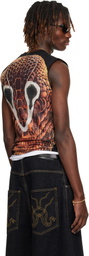 LU'U DAN Black 'Year of the Snake' Sleeveless T-shirt