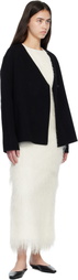 Loulou de Saison Black MAARA Asymmetric Drap Jacket