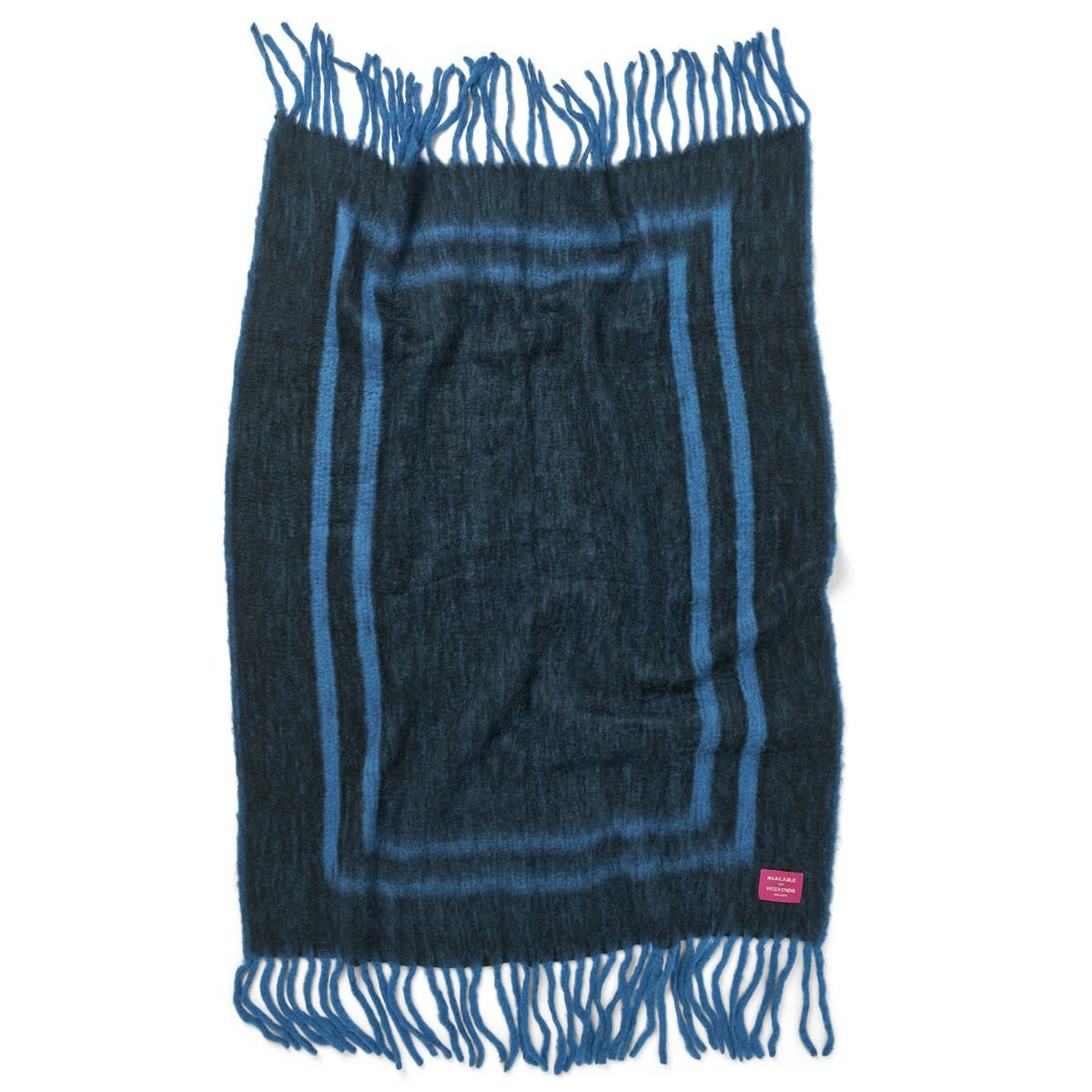 Bongusta Weekend Plaid Blanket in Raven/Dazzling Blue 