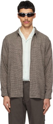 POST ARCHIVE FACTION (PAF) Taupe Zip Archive Shirt
