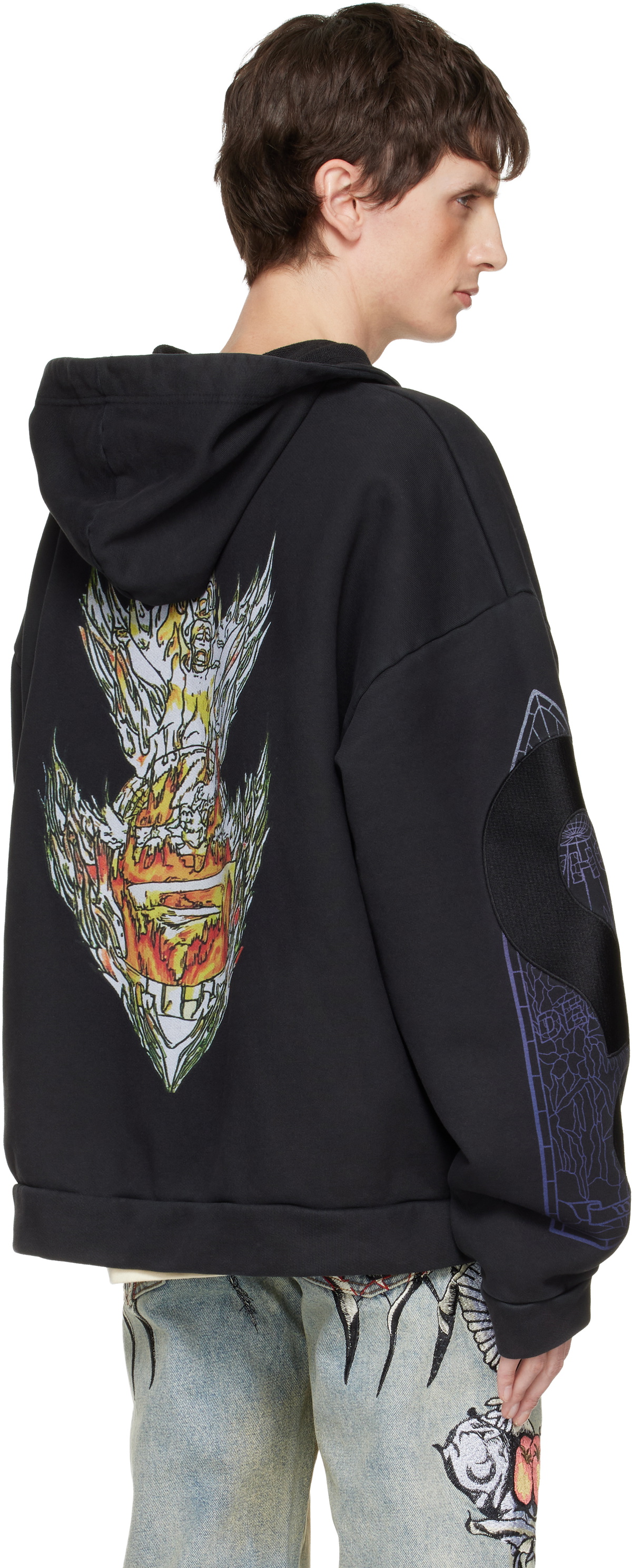 Who Decides War Black Engulfed Memories Zip Up Hoodie