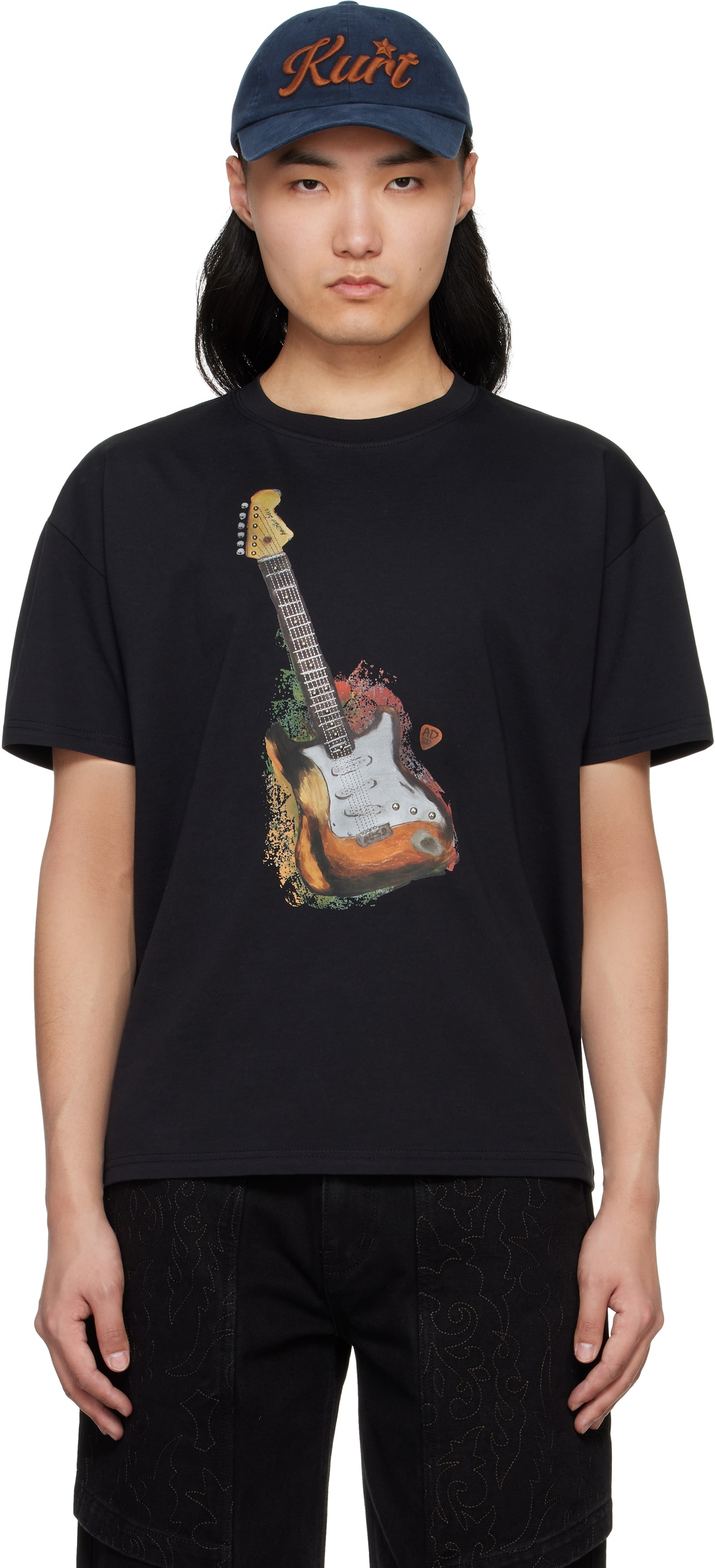 Tシャツ・カットソー ANDERSSON BELL UNISEX GUITAR T-SHIRT 5SA429 Tシャツ・カットソー ANDERSSON BELL UNISEX GUITAR T-SHIRT