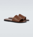 Bottega Veneta Elio Intrecciato leather slides