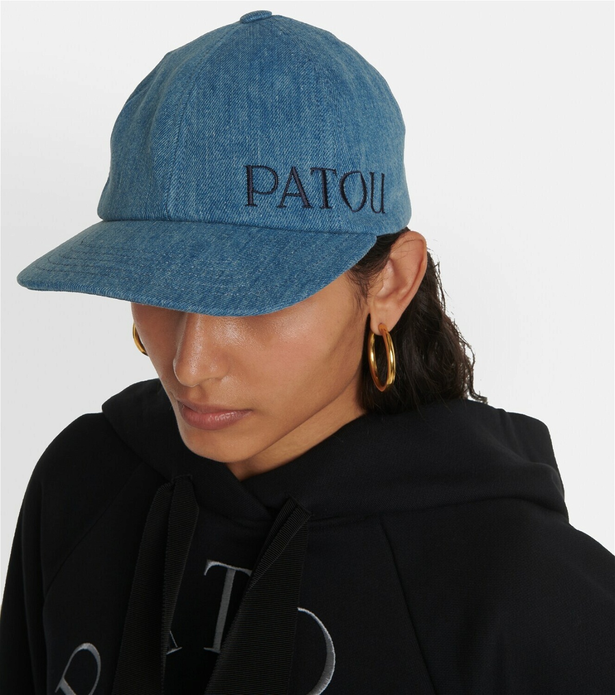 Patou Logo denim baseball cap Patou