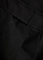 Esse Studios Juna Cropped Wide-leg Cotton Trousers Black