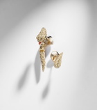 Yvonne Léon Python 9kt gold earrings with diamonds and spinels
