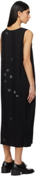 Y's Black Sleeve Less Midi Dress
