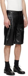 Courrèges Black Hammer Vinyl Shorts