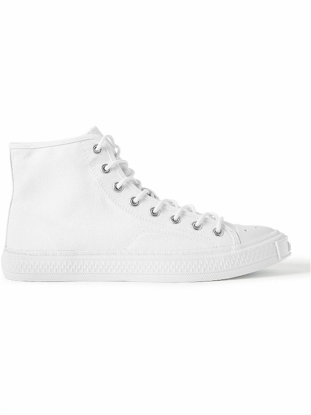 Photo: Acne Studios - Rubber-Trimmed Canvas High-Top Sneakers - White