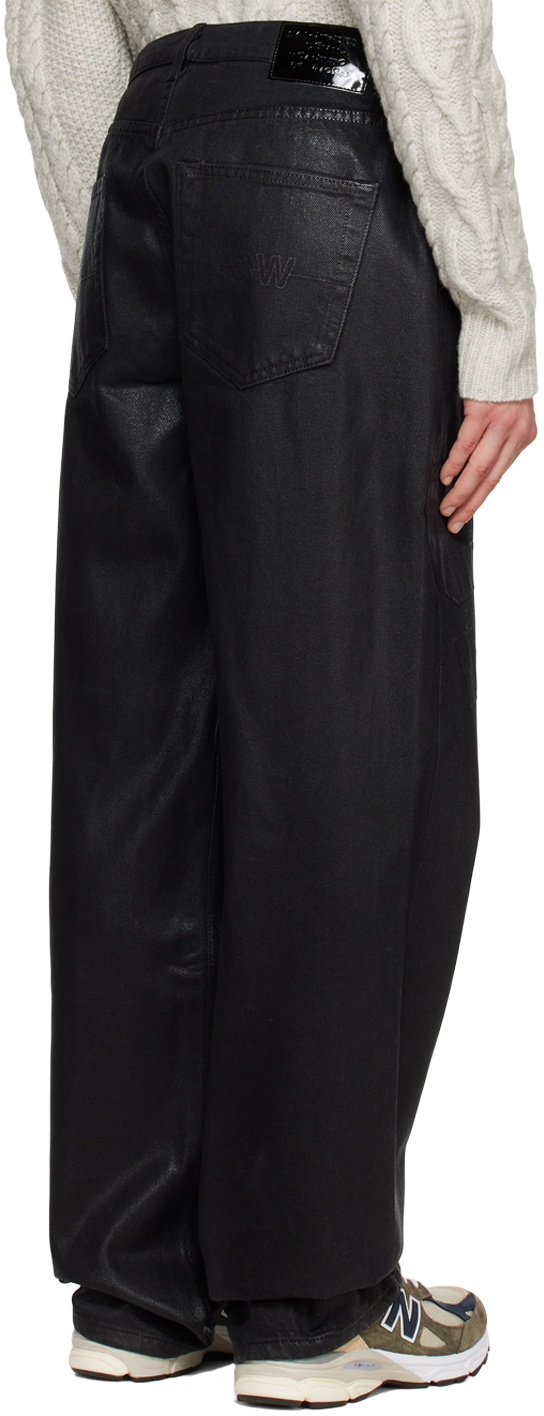 Saintwoods Black Waxed Jeans Saintwoods