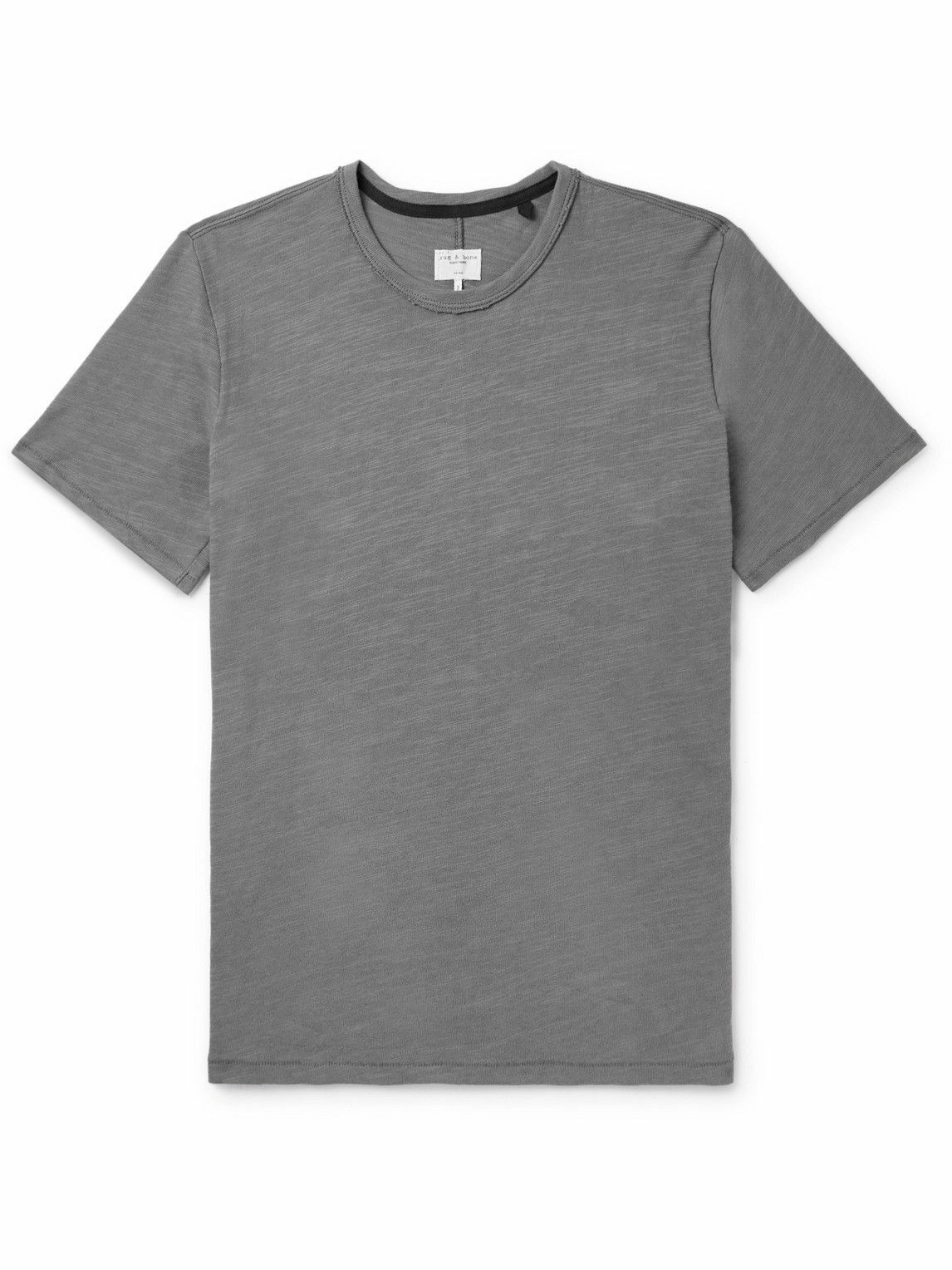 Rag & Bone - Classic Flame Slub Cotton-Jersey T-Shirt - Gray Rag and Bone