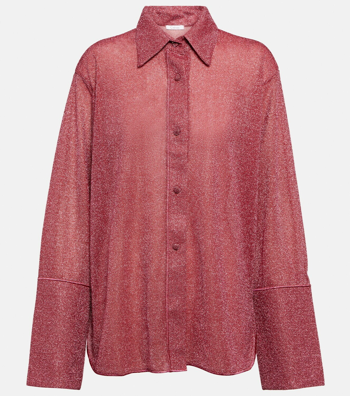 Oséree Lumière metallic sheer shirt