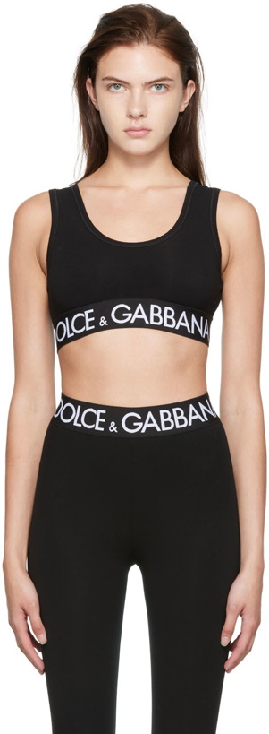 Photo: Dolce & Gabbana Black Cotton Bra