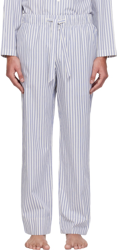 Photo: Tekla White & Blue Poplin Pyjama Pants