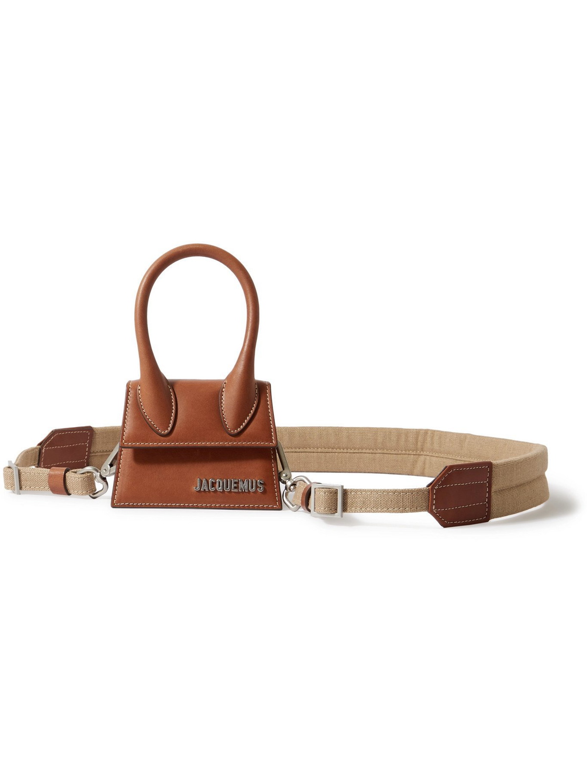 JACQUEMUS - Le Chiquito Logo-Appliquéd Leather Messenger Bag - Brown ...