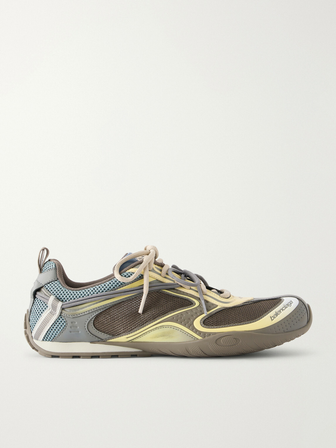 Balenciaga - Radar Gradient Lines Mesh and Rubber Sneakers - Brown