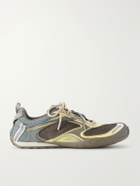 Balenciaga - Radar Gradient Lines Mesh and Rubber Sneakers - Brown