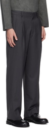 YLÈVE Gray Wool Tropical Trousers