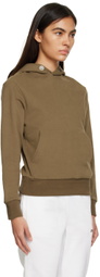 ZEGNA Khaki Press-Stud Hoodie