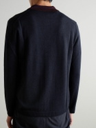 Mr P. - Two-Tone Merino Wool Shirt - Blue