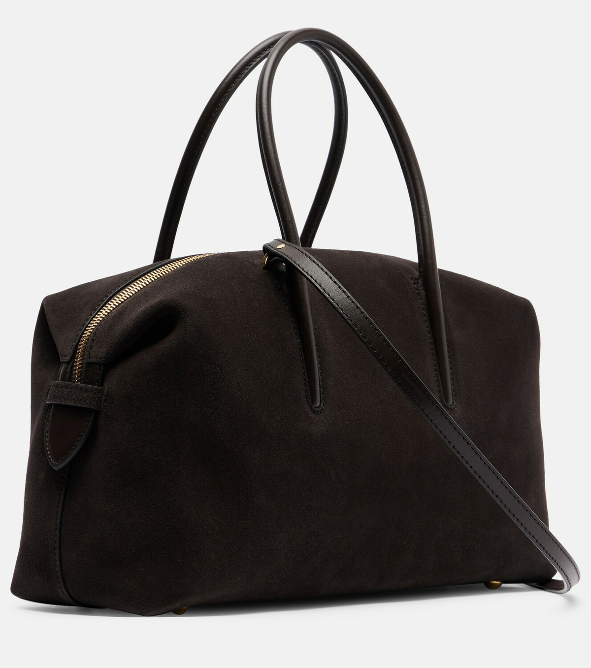 DeMellier Stockholm Midi suede top-handle bag