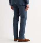 ETRO - Slim-Fit Slub Linen Suit Trousers - Blue
