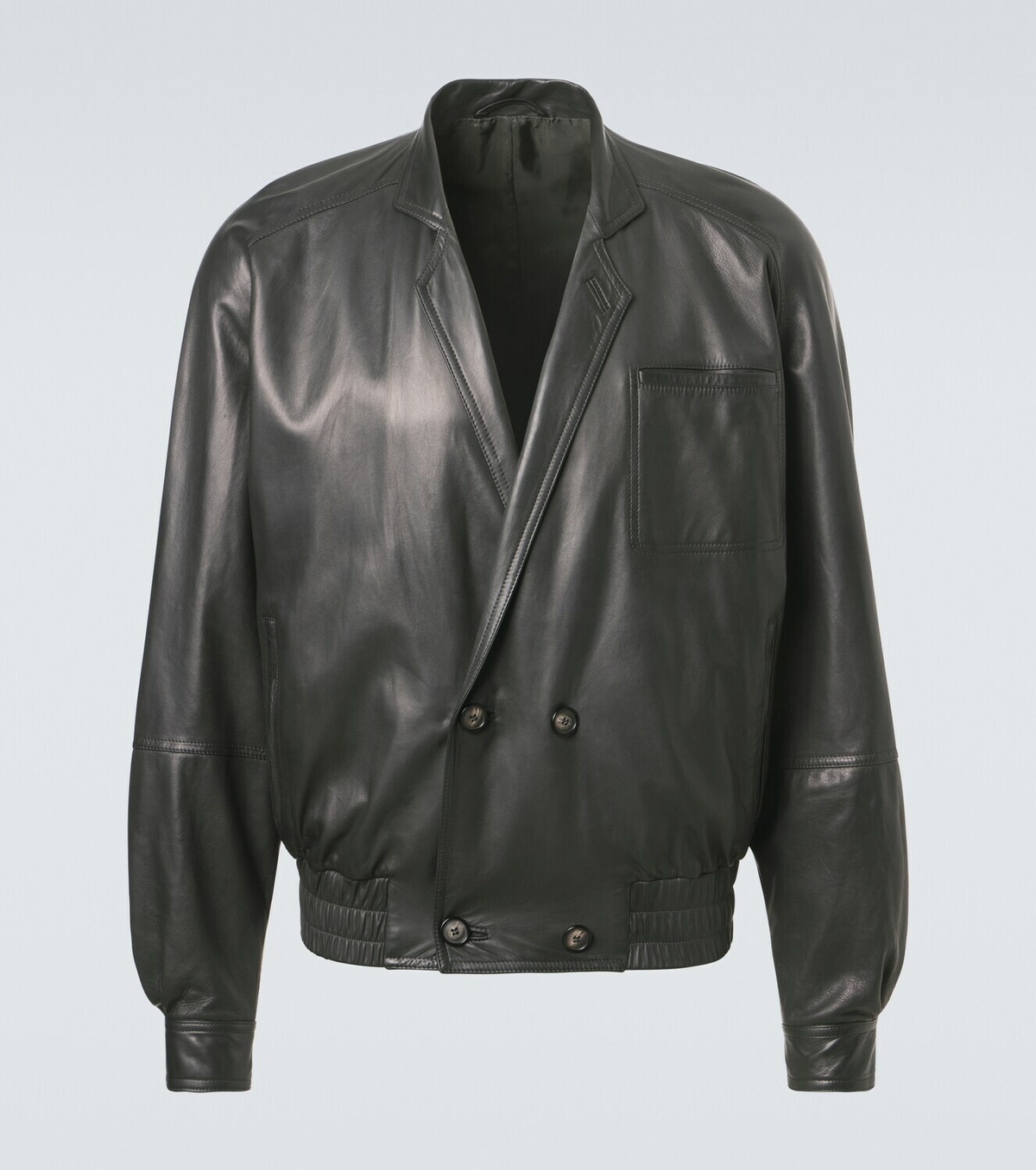80s 90s giorgio armani ボンバージャケット　レザーma-1 Giorgio Armani Leather bomber jacket Giorgio Armani