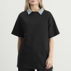 Hommegirls Women's T-Shirt Dress in Black/Green Stripe