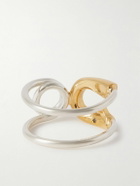 Jam Homemade - Safety Pin Silver and Gold-Plated Ring - Gold