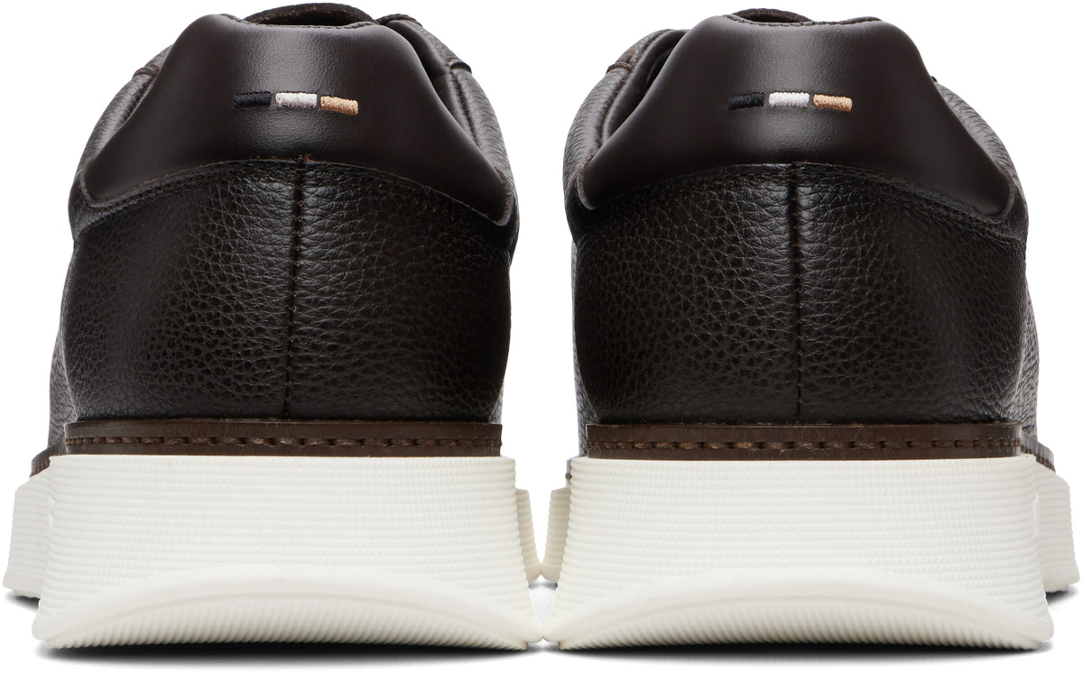 BOSS Brown Leather Sneakers