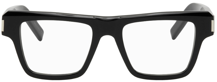 Photo: Saint Laurent Black Rectangular Glasses