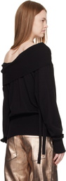 Ottolinger Black Upside Down Knit Sweater