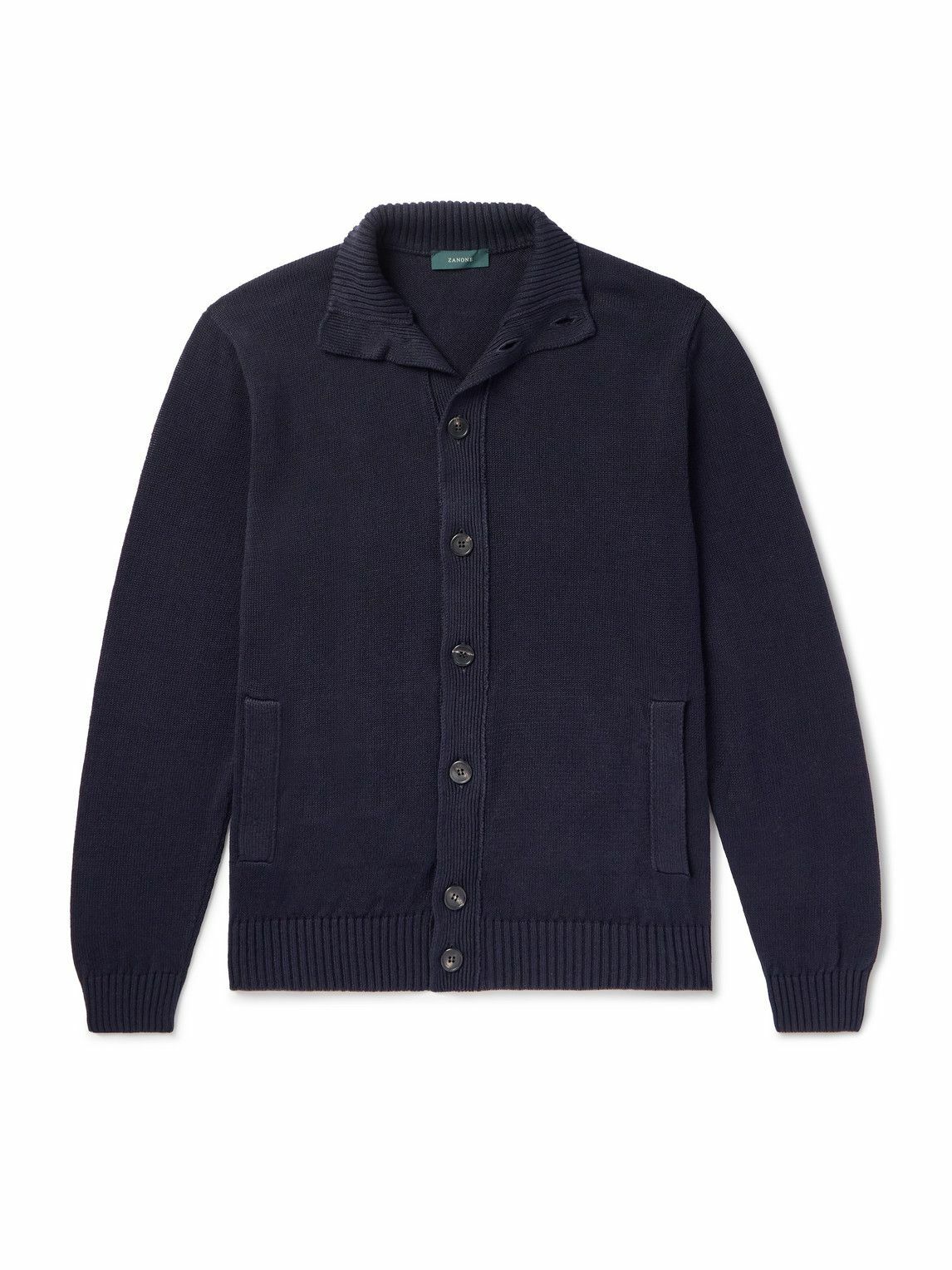 Incotex - Zanone Linen and Cotton-Blend Cardigan - Blue