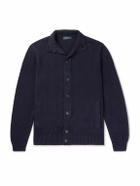 Incotex - Zanone Linen and Cotton-Blend Cardigan - Blue