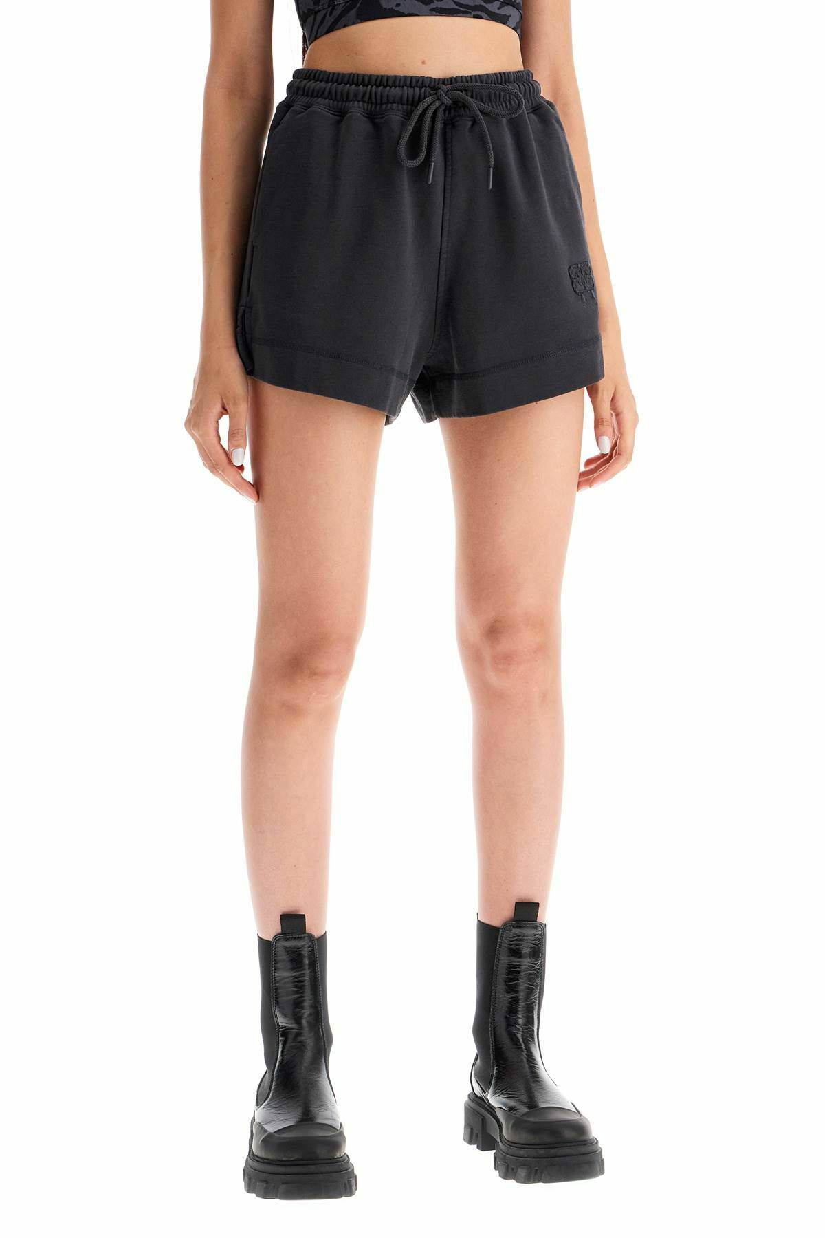 GANNI sweatshirt fabric shorts Grey GANNI