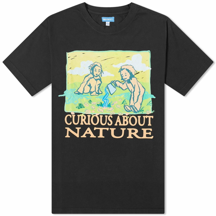 Photo: MARKET Men's Curious About Nature T-Shirt in Washed Black