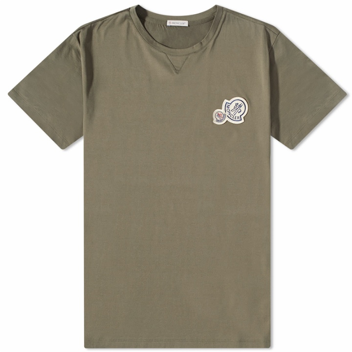 Photo: Moncler Men's Multi Logo T-Shirt in Khaki