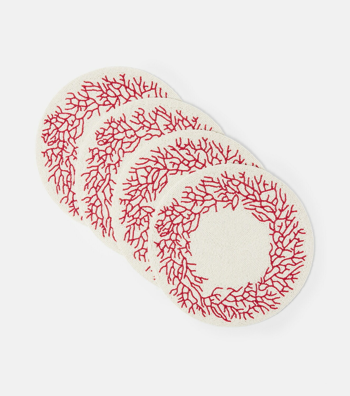 Les-Ottomans Set of 4 beaded placemats