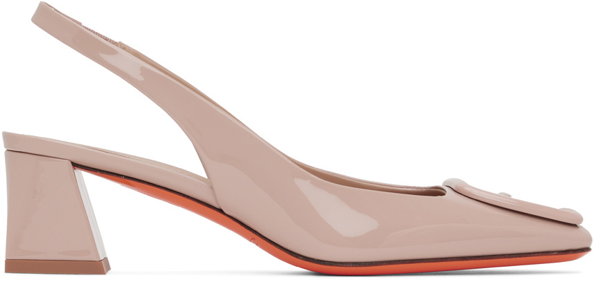 Santoni Pink Slingback Heels
