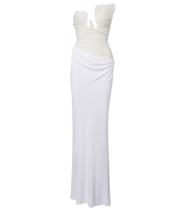 Christopher Esber Aura striped silk satin maxi dress Christopher Esber