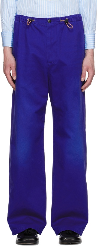 Photo: Gucci Blue Embroidered Trousers