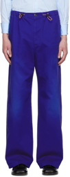 Gucci Blue Embroidered Trousers