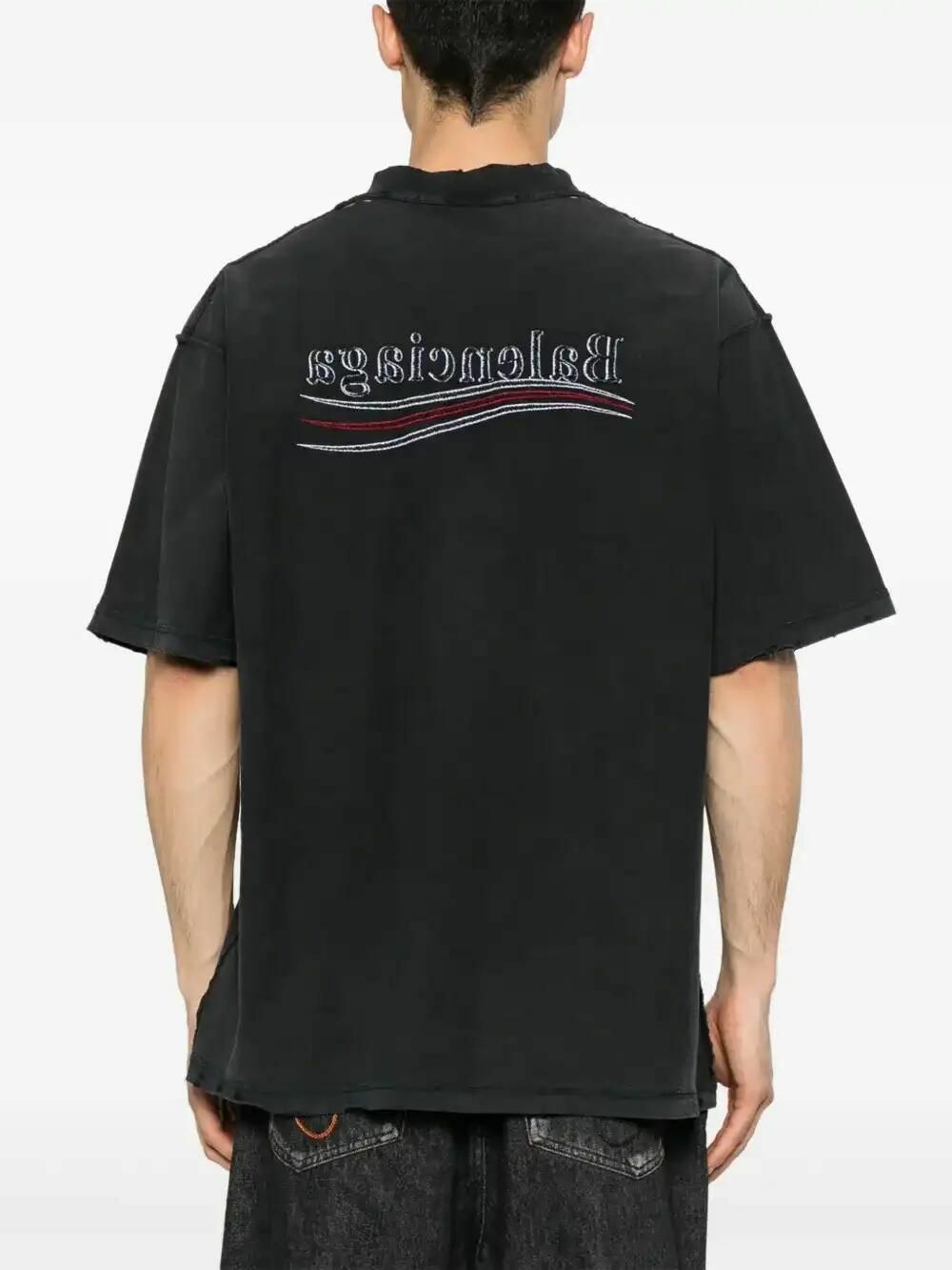 【BALENCIAGA】Logo T-shirt ロゴ Tシャツ Balenciaga logo-print T-shirt | Black | FARFETCH
