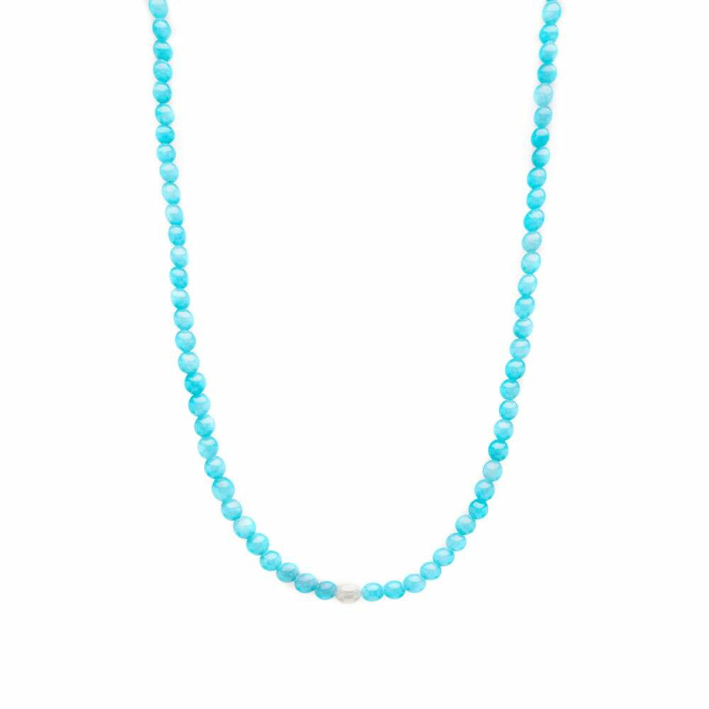 Photo: Timeless Pearly Men's Single Beaded Necklace in Blue