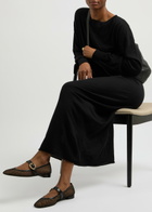 Stuart Weitzman Arabella Mesh Mary Jane Flats Black