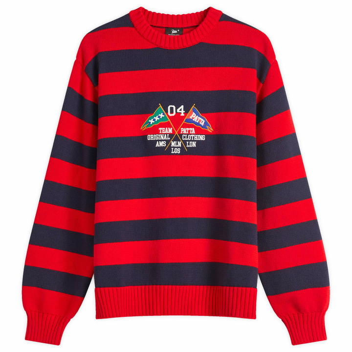 Photo: Patta Men's Stripe Flag Knit Jumper in Multi