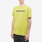 Moncler Men's Text Logo T-Shirt in Green